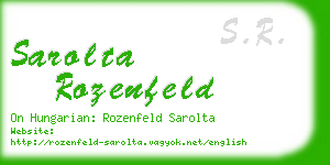 sarolta rozenfeld business card